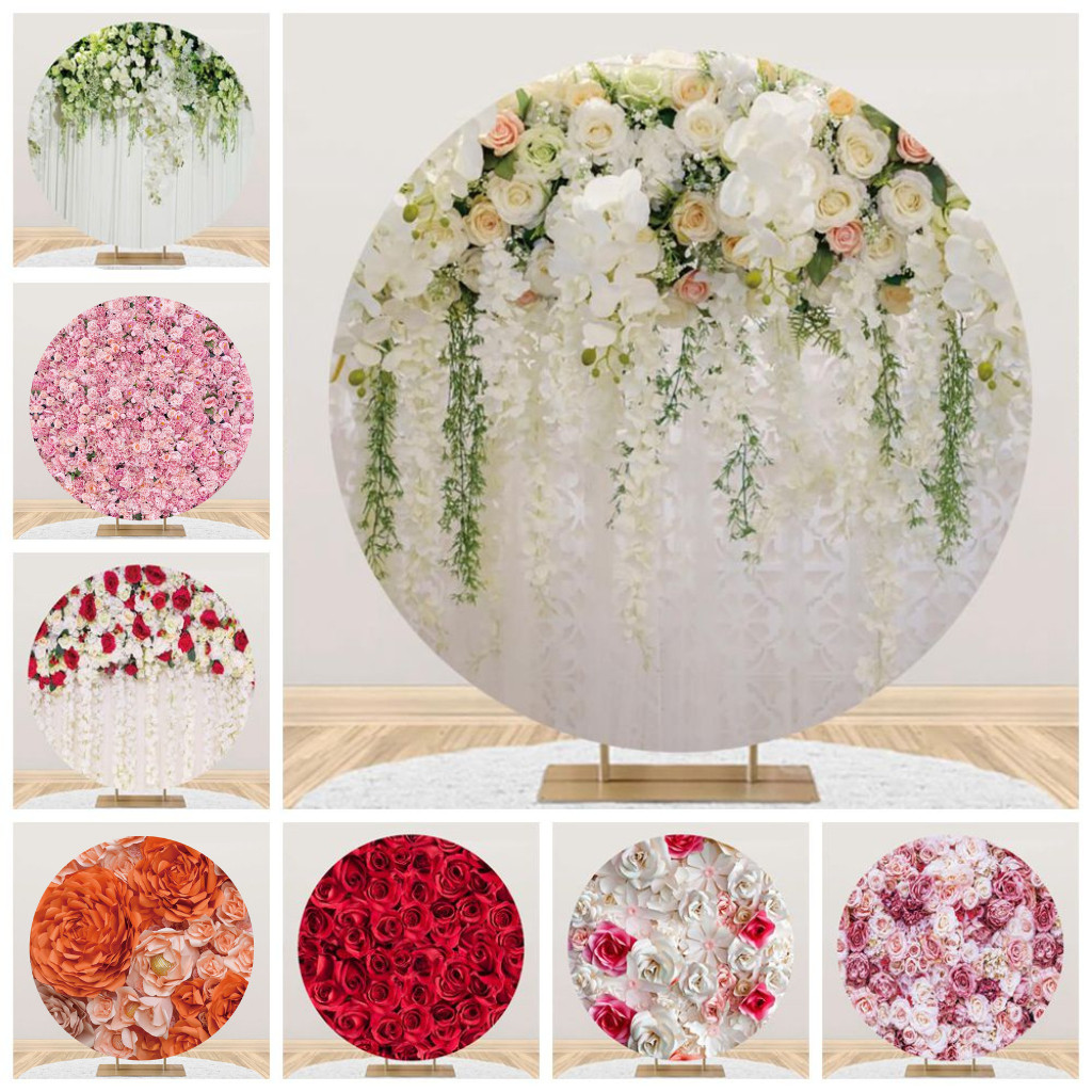 Painel Redondo Festa Tecido Sublimado 3D Casamento 1,50 Veste Fácil em Oferta na Shopee