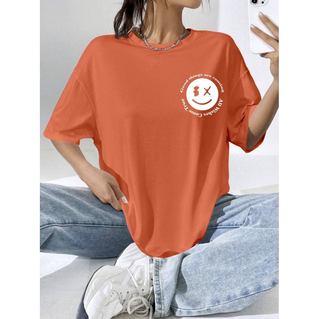 Camiseta T-Shirt Promoção Life Style Estampada Minimalista  Moderna Camiseta Oversized Roupa Blusa