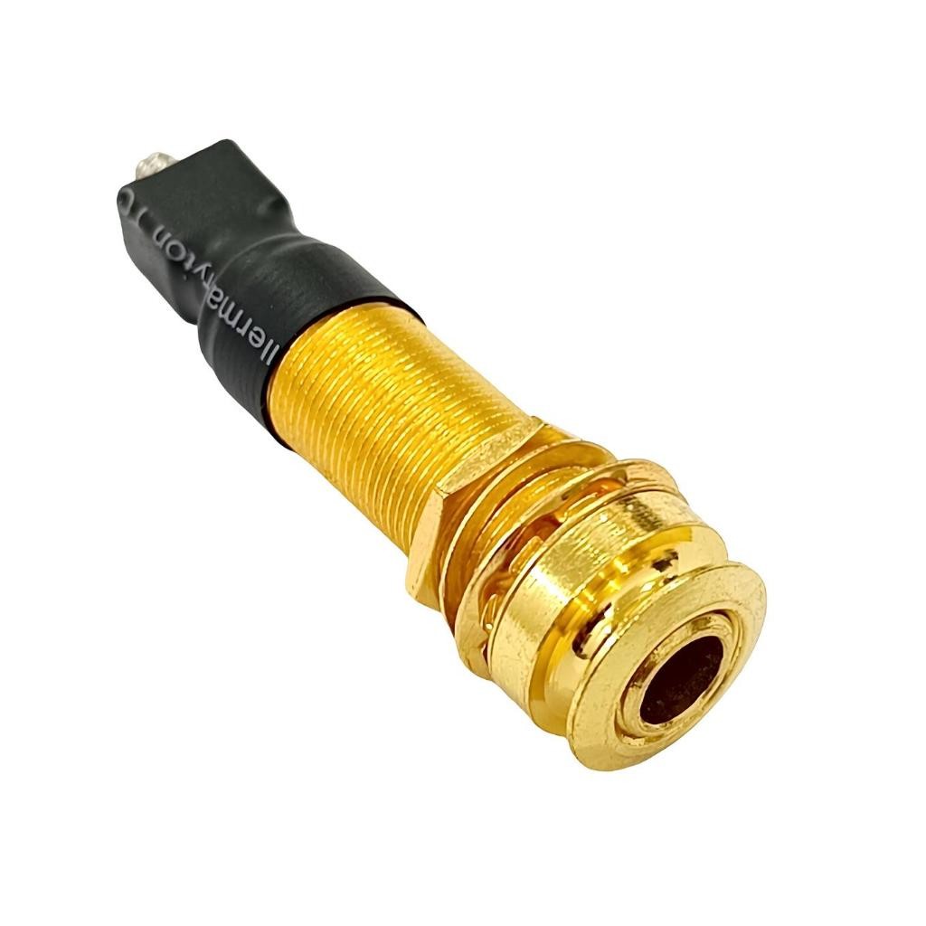 Jack Roldana P10 x P1 com Conector p/ Captador Passivo Dourado