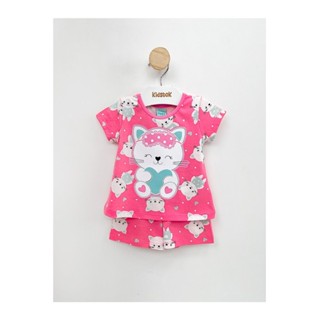 Pijama Menina Manga Curta Gatinha Máscara Brilha no Escuro - Kyly em Oferta na Shopee