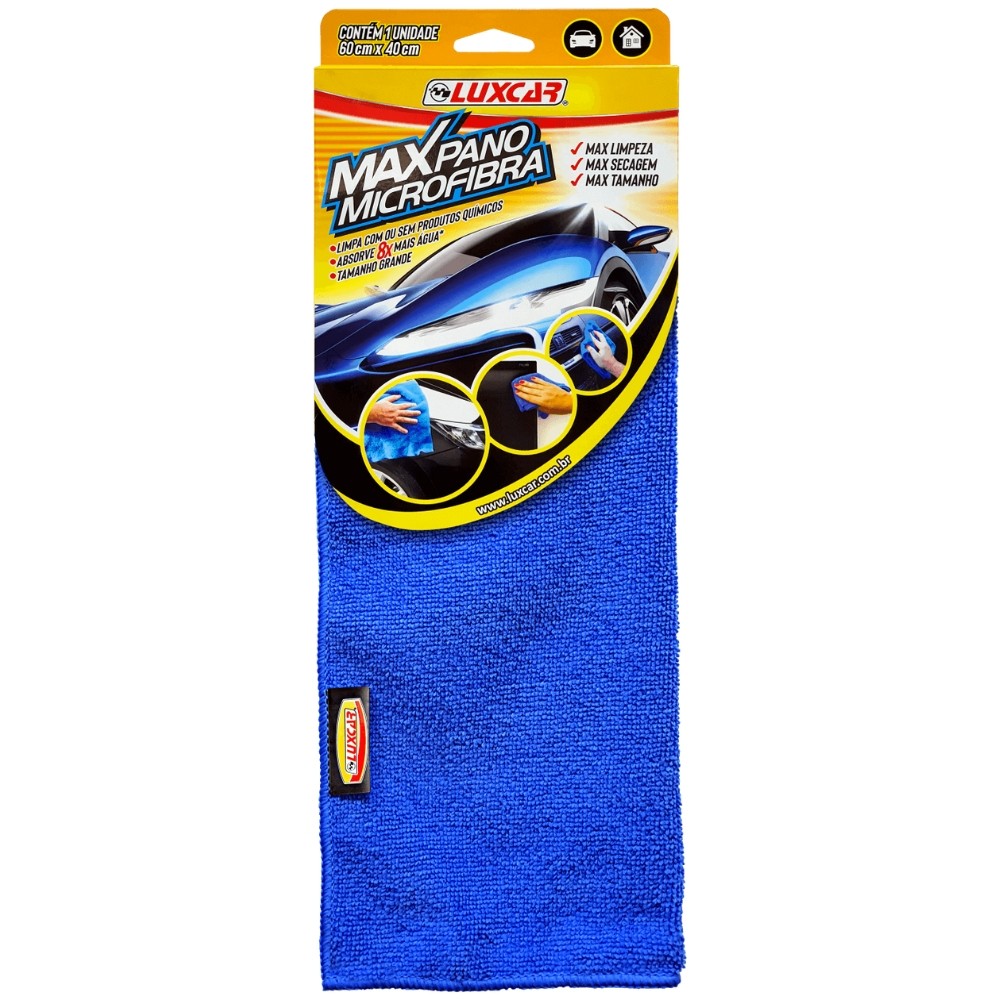 PANO MICROFIBRA LUXCAR AUTOMOTIVO 60CMX40CM em Oferta na Shopee
