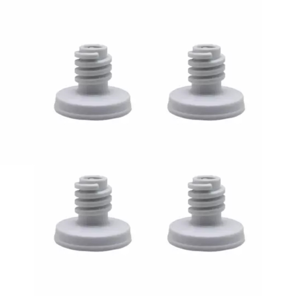 KIT 4 PÉS NIVELADORES COMPATÍVEIS C/ LAVADORA BRASTEMP/CONSUL BWB BWF BWQ BWM BWR  PARALELO - W10658798