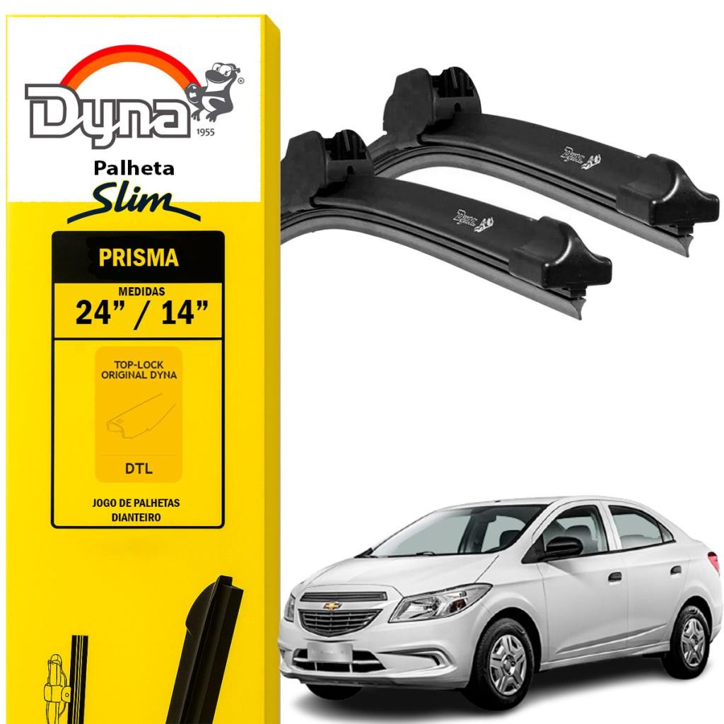 Jogo palheta parabrisa dianteiro Prisma 2013 a 2018 Original Dyna Limpeza Precisa em Oferta na Shopee