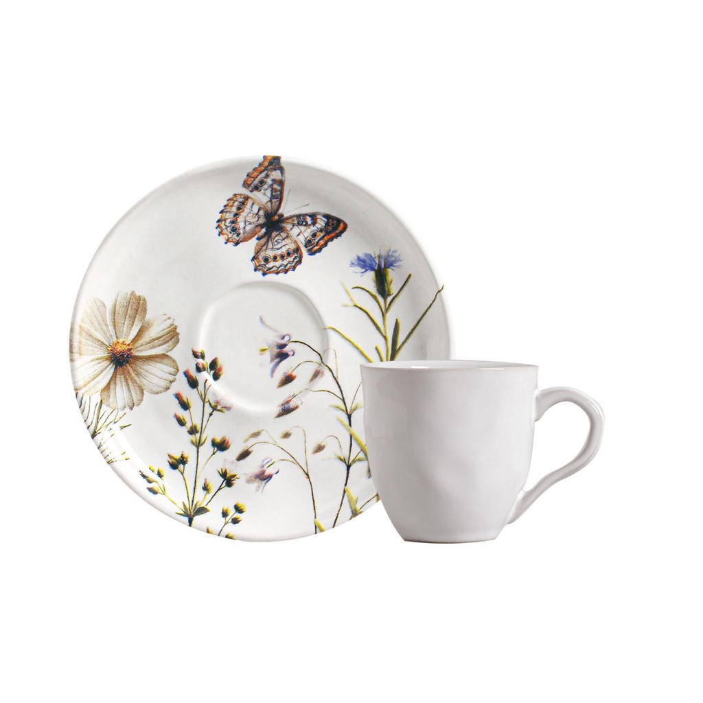 Conjunto com 6 Xícaras De Chá Orgânico 170ml com 6 Pires Bio Encanto em Oferta na Shopee