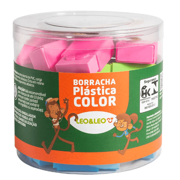 Borracha Color com Cinta Pote c/ 24Und Leo&leo