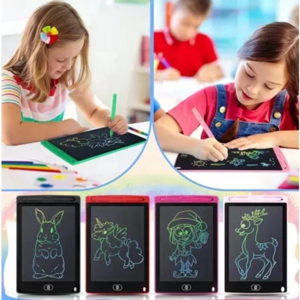 KIT 1/2PCS Lousa Mágica Tela Lcd 8.5/10/12 Polegadas Infantil De Escrever E Desenhar