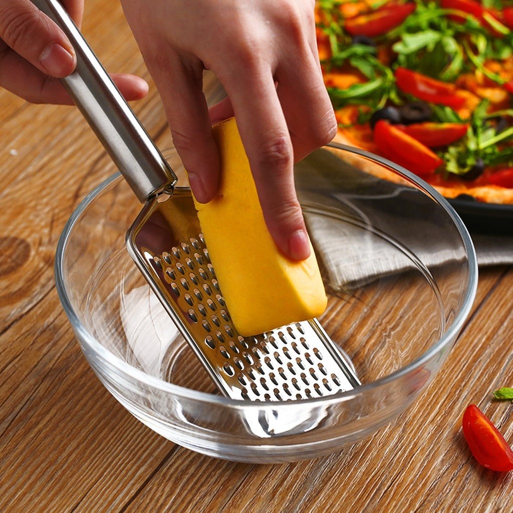 OFERTA Ralador De Aço Fino Inox Multifuncional Para Queijo e Legumes Cozinha Fino 24cm x 5,5cm