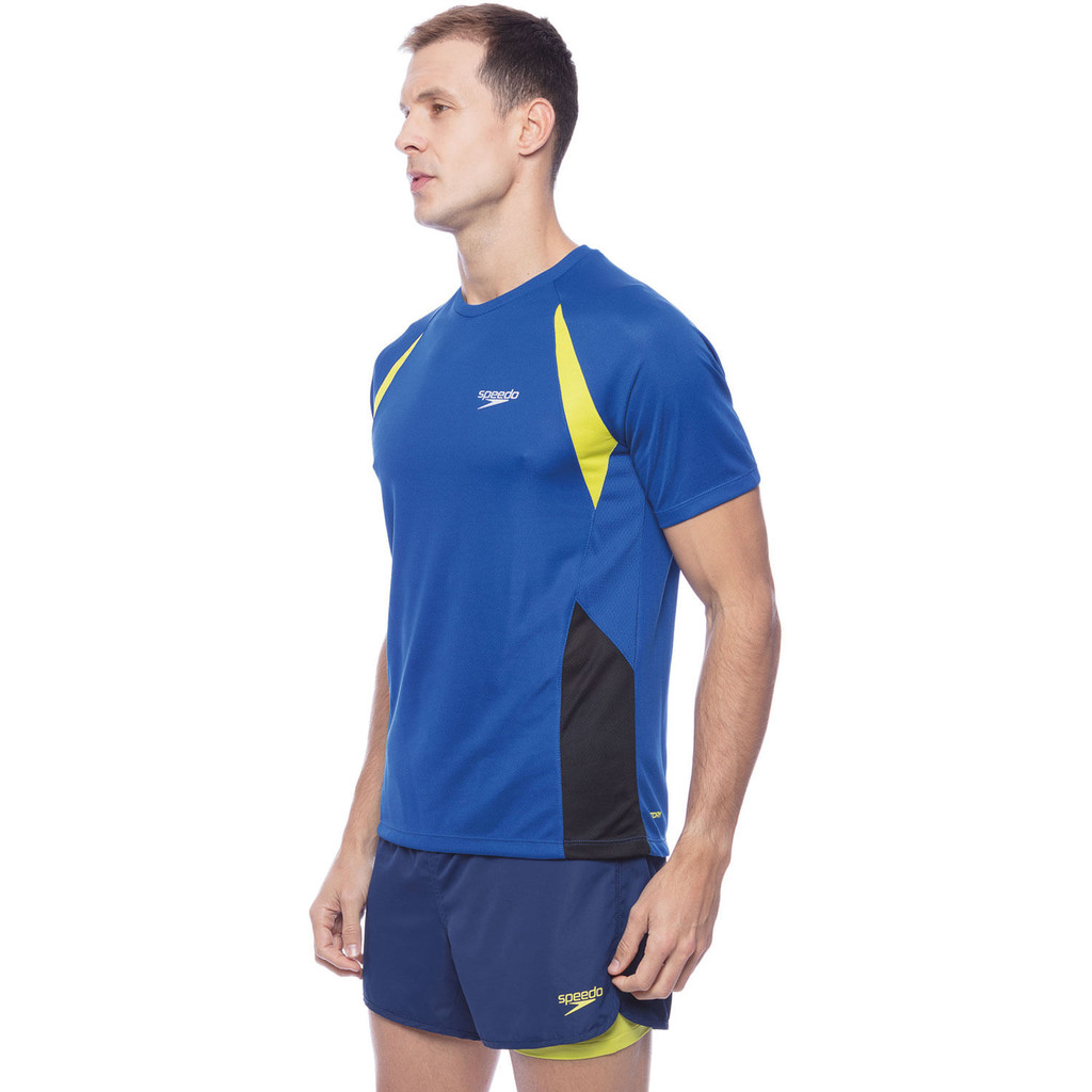 Camiseta Masculina Speedo Run Faster - AZUL ROYAL PRETO