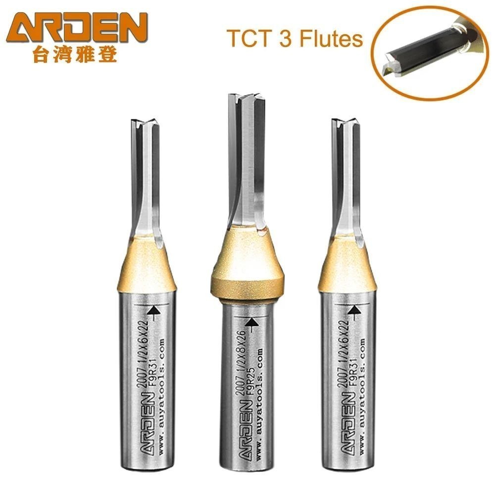 ARDEN 3 Flautas Reta Multifuncional Corte Router Bit Perfuração TCT Gravura Para Madeira MDF