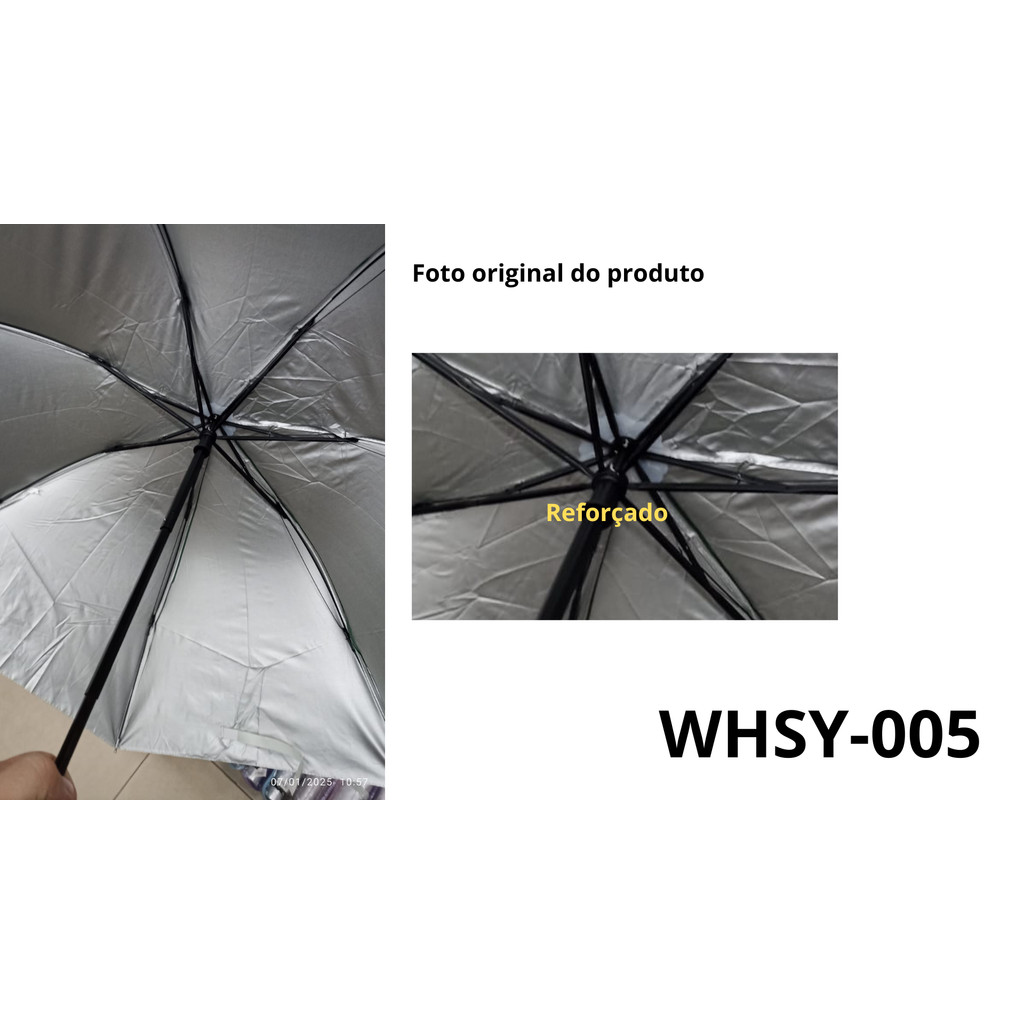 Detalhes do Guarda Chuva Que Cabe Na Bolsa C/ Proteção Solar Uv  WHYS-005 SOMBRINHA PRIMEIRA LINHA