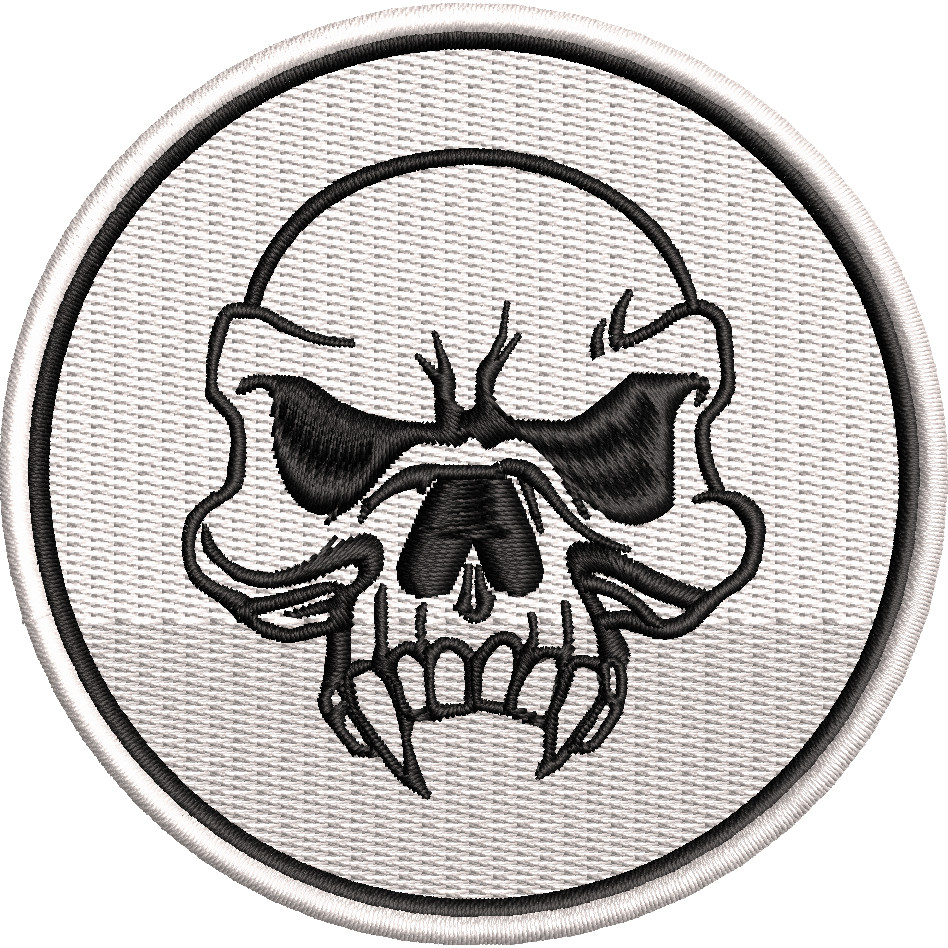 Patch Bordado Caveira Skull Motocilista Moto Clube Des73