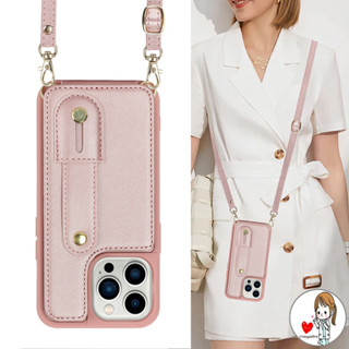 Novo Couro Do Plutônio Crossbody Alça De Pulso Caso Telefone Para Iphone 11 12 13 14 15 16 Pro Max Plus De À Prova De Ch em Oferta na Shopee