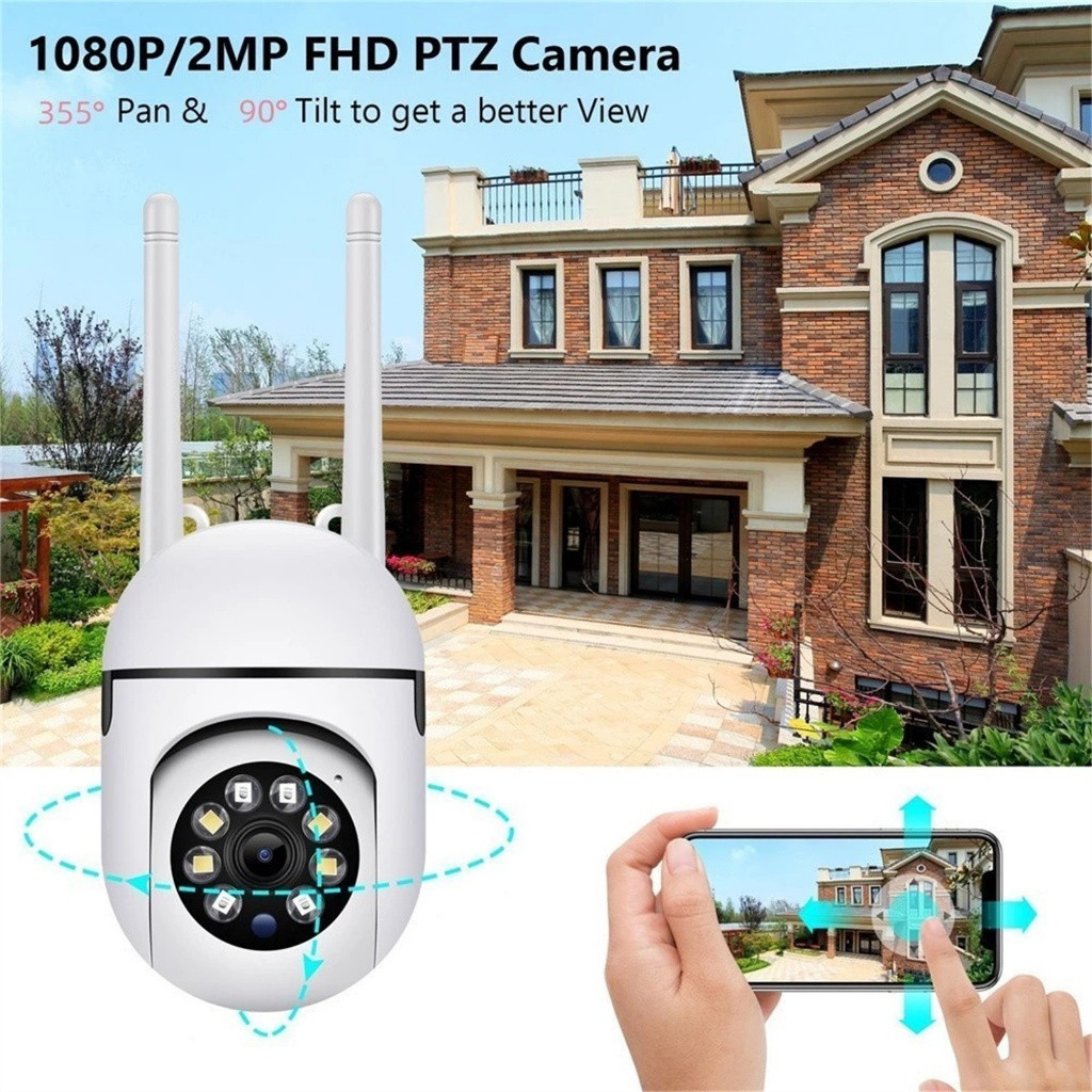 Câmera IP 5G 1080P sem fio WIFI exterior CCTV HD PTZ IR Smart Home Security