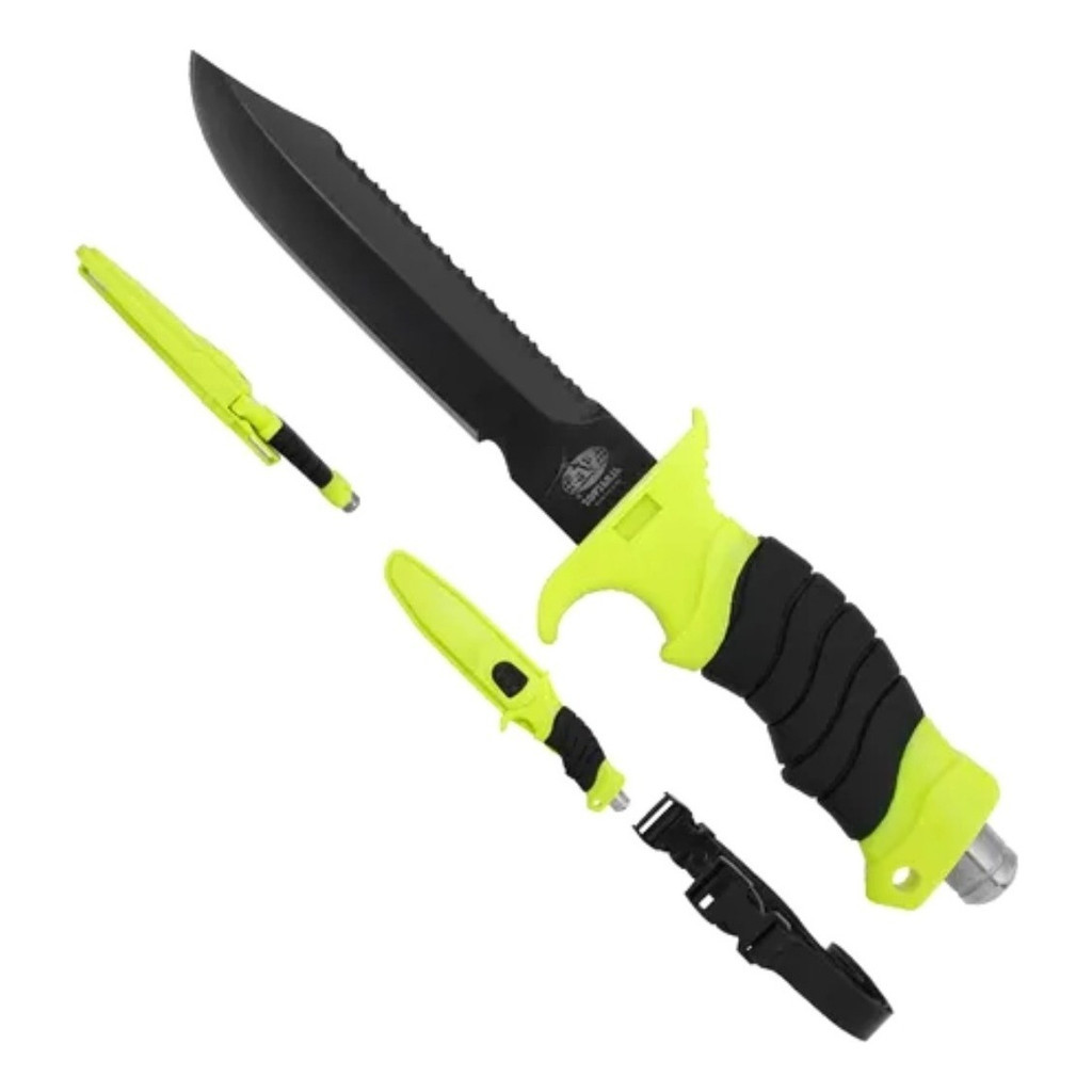 Faca De Mergulho Sub Inox 28cm Albatroz Qs-212 Com Cinto