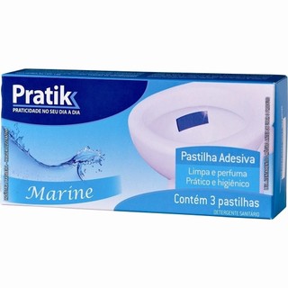 Pastilha Adesiva Sanitária Pratik Marine - 24 Embalagens com 3 Unidades em Oferta na Shopee