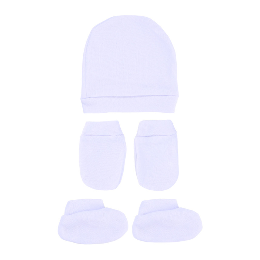 Kit Touquinha De Bebê Bebeninho Liso Com Luvas E Meias - Baby & Kids Fashion