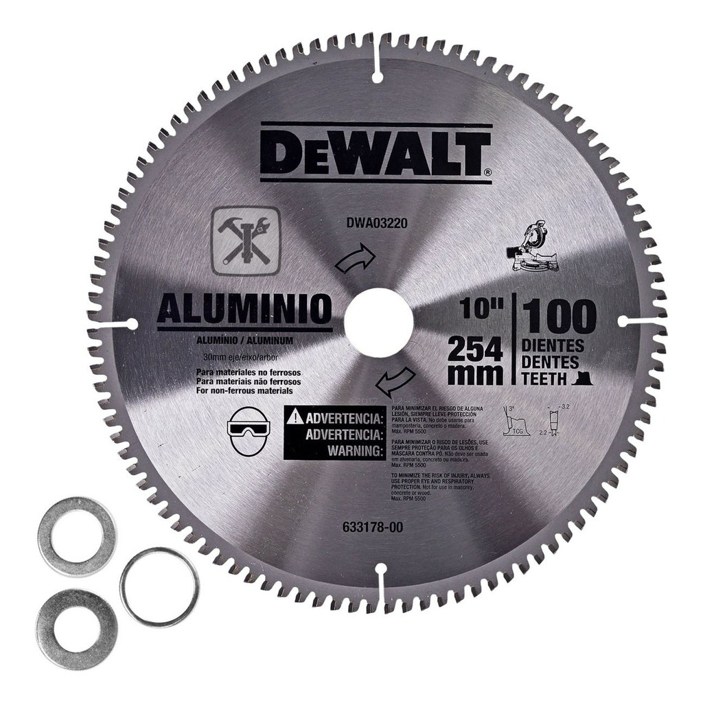 Lâmina de Serra Circular 254mm 10" 100d DEWALT DWA03220