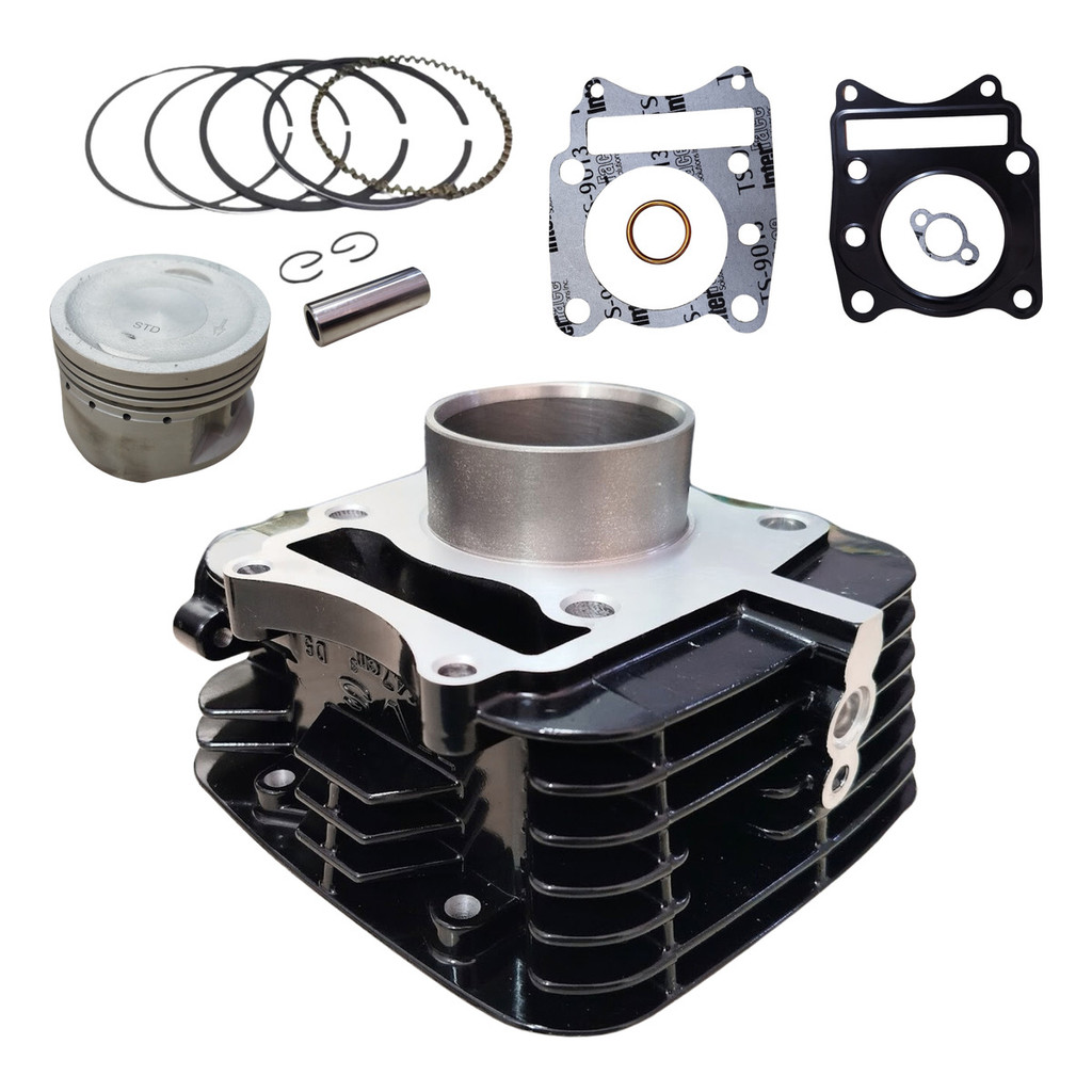 Cilindro Motor Apache Pistão E Anéis Kit Completo
