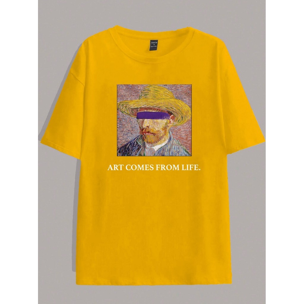 Camiseta Amarelo Unissex Oversized Estampada Life Style Streetwear Blusa Larga Confortável Casual