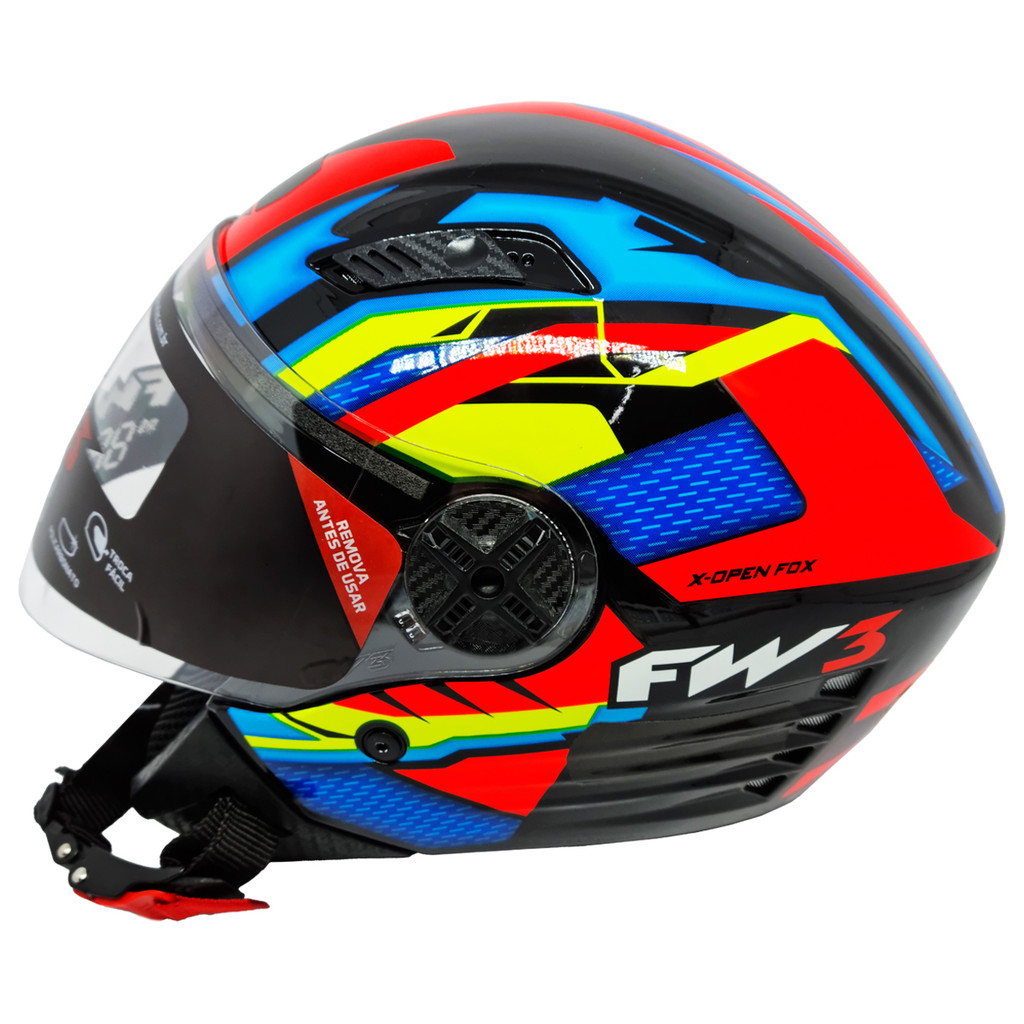 Capacete Aberto Fw3 X Open UP Laranja Oculos Interno Tam 58 em Oferta na Shopee