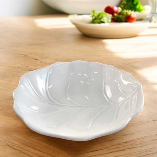 Tigela Grande Branca Folha Funda Decorada Cerâmica Scalla em Oferta na Shopee
