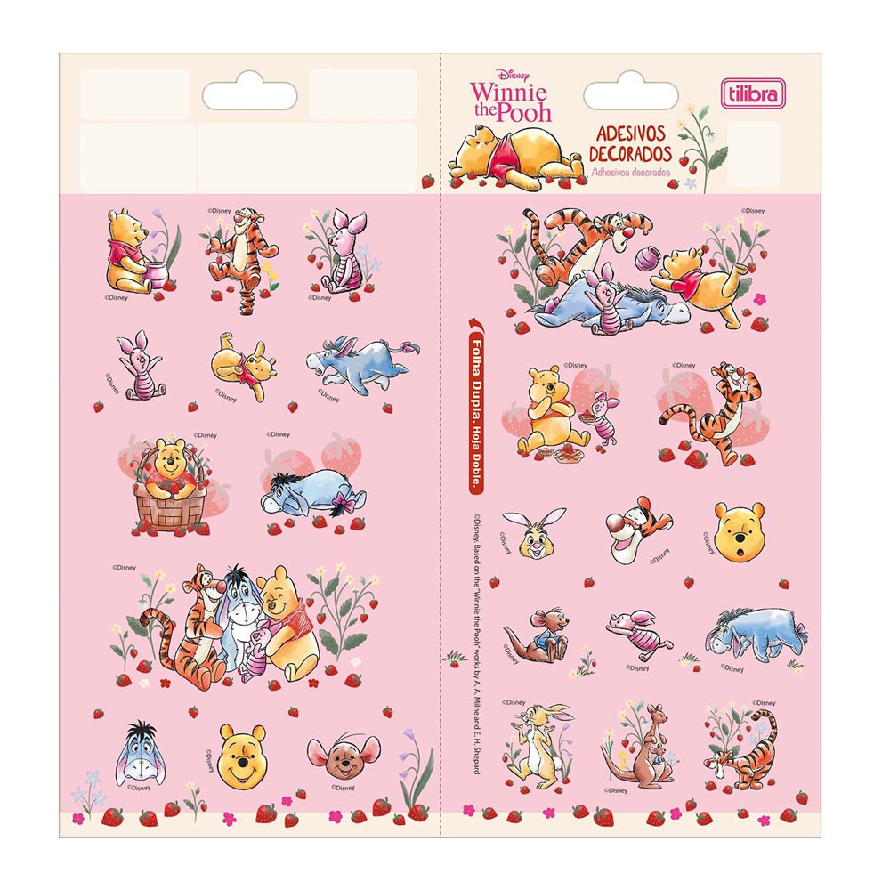 Adesivo decorativo duplo Pooh Tilibra - Stationery