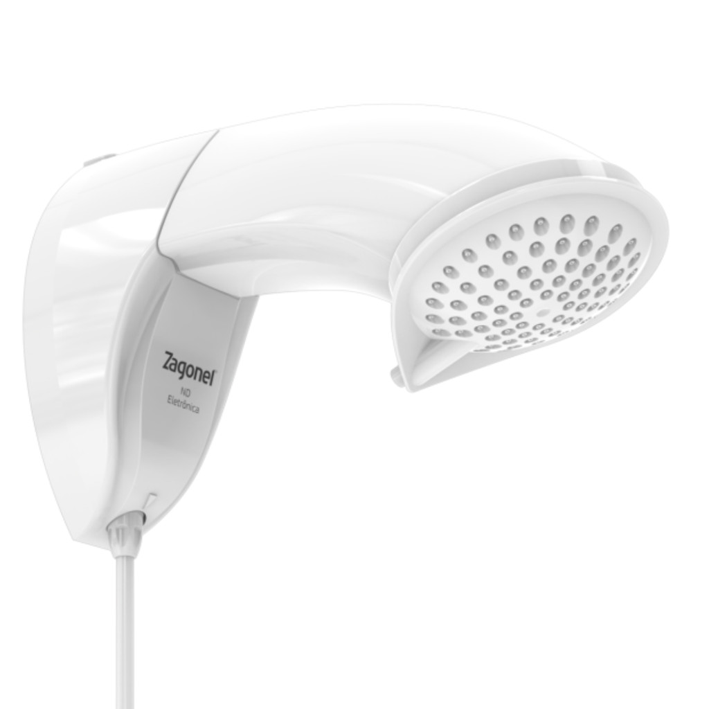 Chuveiro Ducha Eletrônico Zagonel ND Branco Jato Intenso