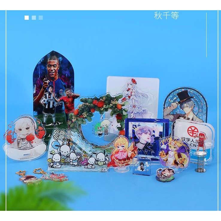 Atacado Personalizado Acrílico Chaveiro Griptok Telefone Titular Broche Pinos Suporte Shaker Standee PP Clipes Toploader