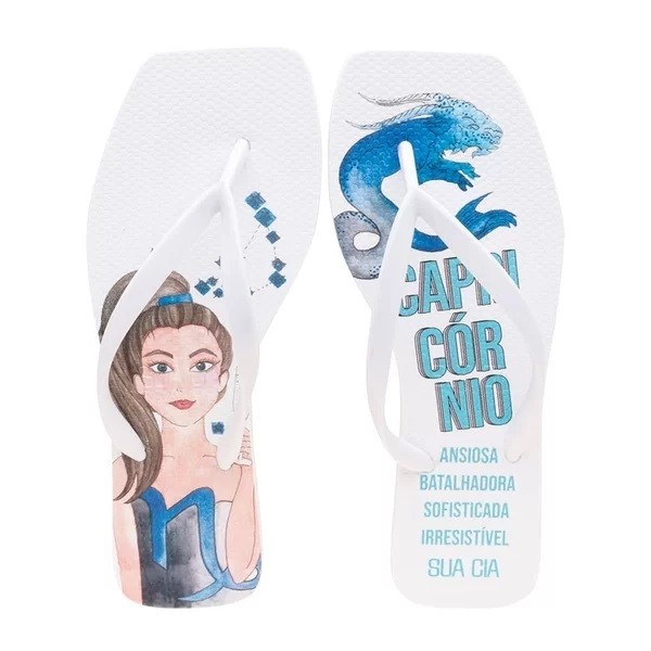 CHINELO SUA CIA FEMININO DEDO BICO QUADRADO * SIGNOS