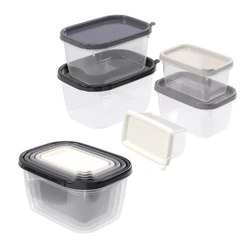 Kit Potes Encaixáveis Conect Plástico Tons Neutros Plasútil