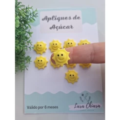 Apliques de açúcar / confeitos de açúcar sol / solzinho com rostinho