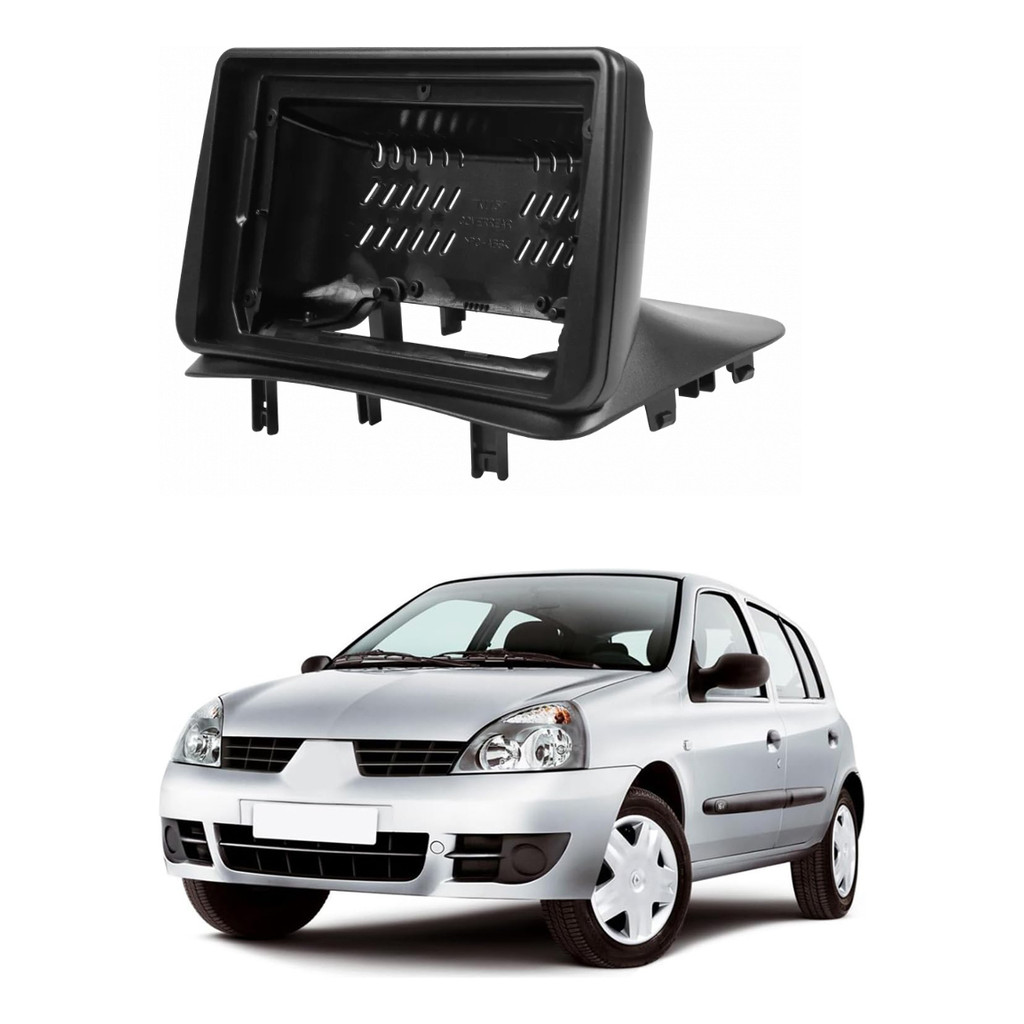 MOLDURA PARA CENTRAL MULTIMIDIA MP5 9 POL 2 DIN RENAULT CLIO 2005 A 2014 89/E30
