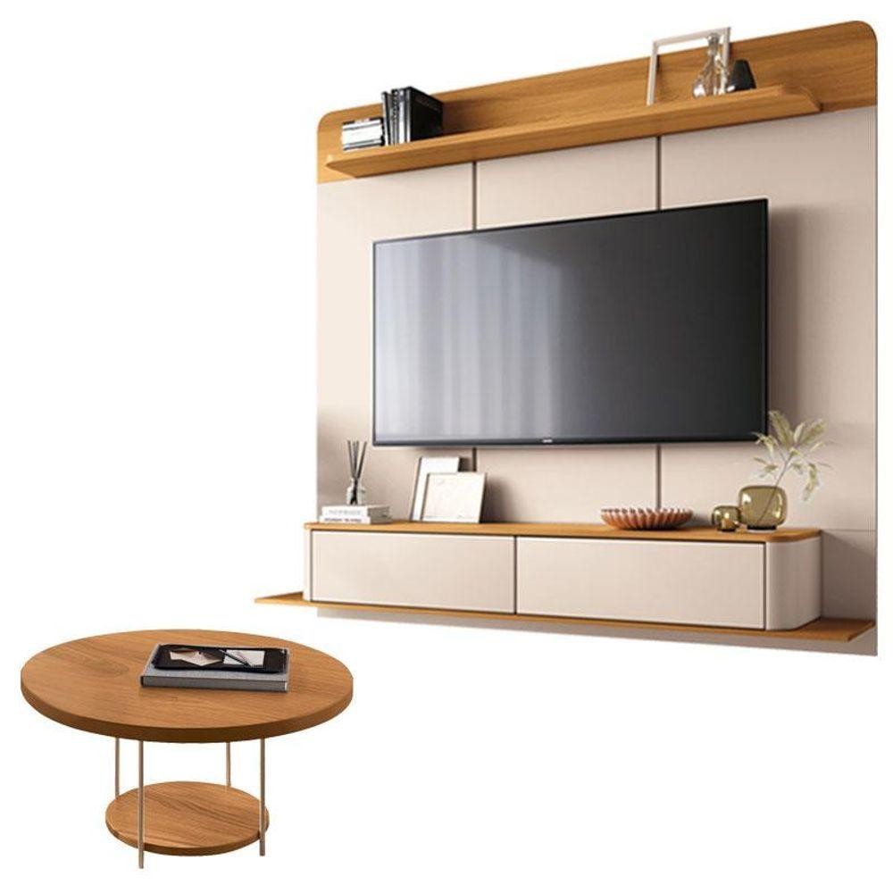 Home Suspenso Galax Cinamomo Off White E Mesa De Centro Sky Cinamomo- Hb Móveis em Oferta na Shopee