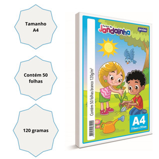 Papel Sulfite A4 120g Branco Jandainha- Pacote com 50 Folhas em Oferta na Shopee