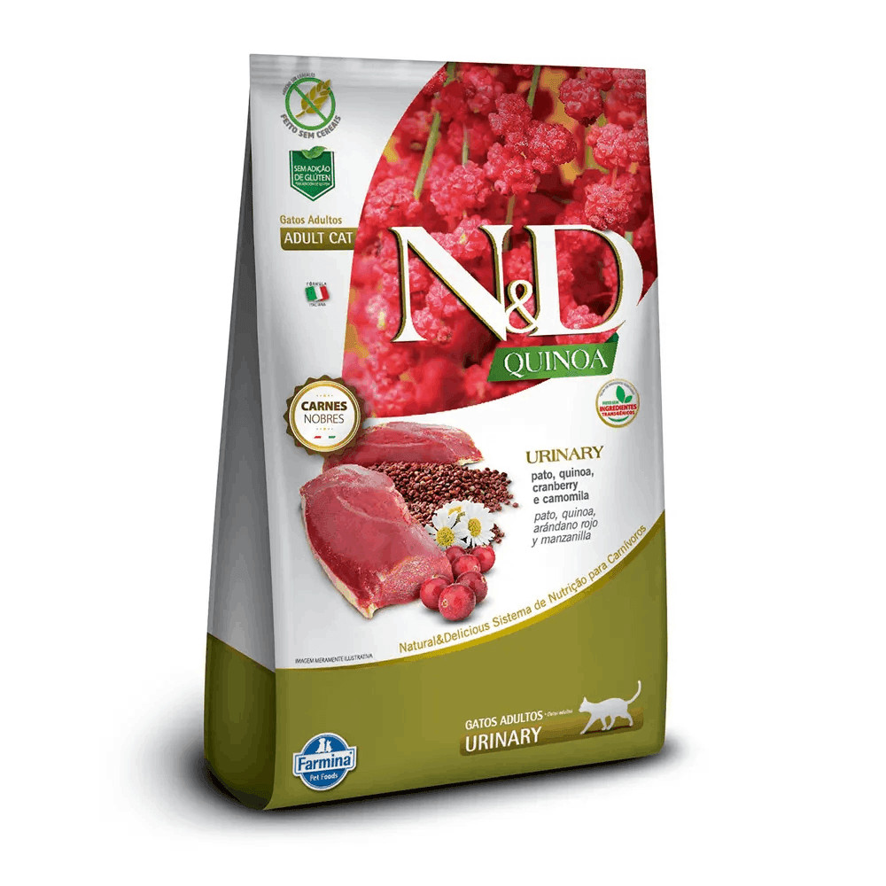 Ração N&D Quinoa Gatos Adultos Feline Urinary Pato 400g