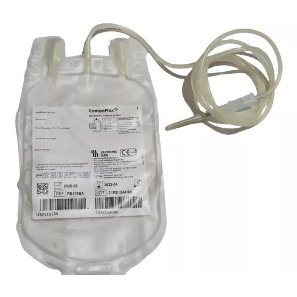 Bolsa Para Coleta de Sangue Simples 500 Ml CPDA-1 - Transfusão de  Sangue FRESENIUS - Ozonioterapia, Sangria Terapêutica