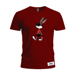 Camiseta Street Style Pernalonga Estiloso Blusa 100%Algodão Unissex em Oferta na Shopee