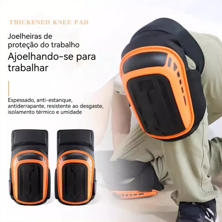 Joelheiras de gel para trabalho pesado, faixas elásticas, adequadas para construção, jardinagem, limpeza, etc, unissex