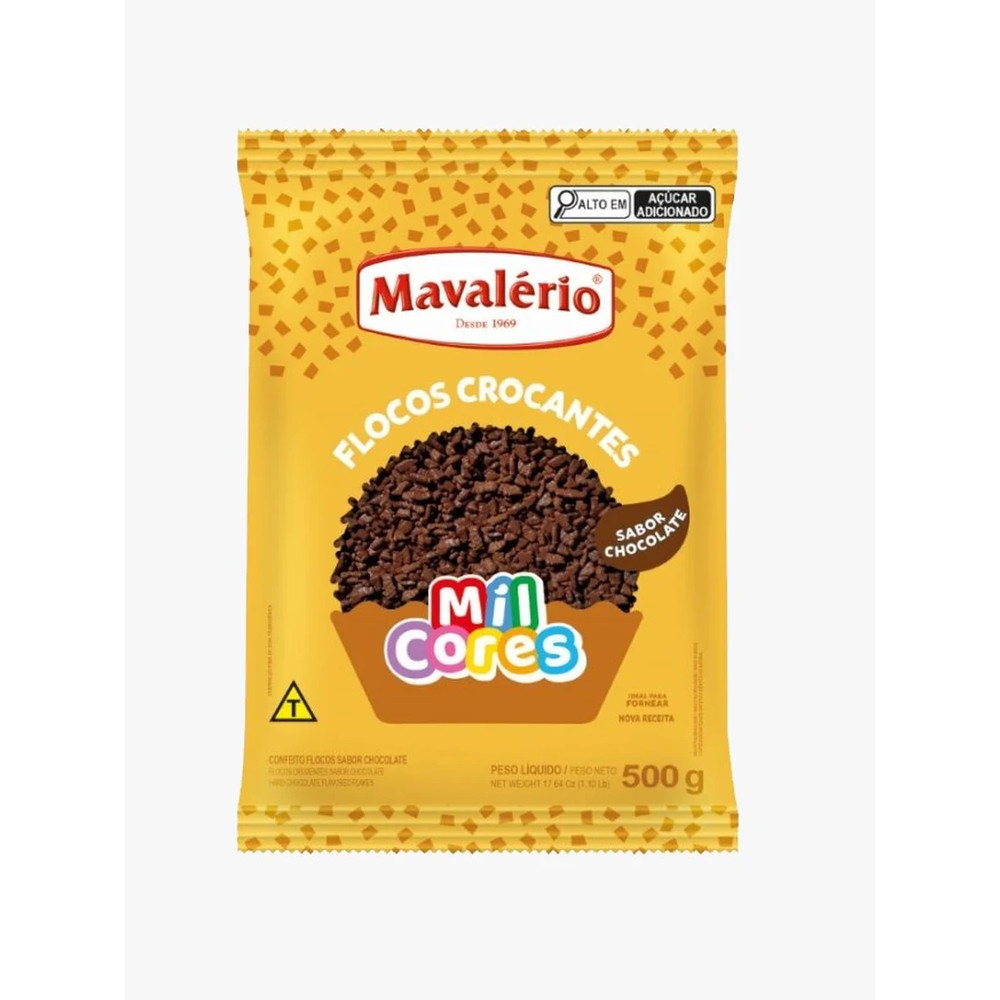 Flocos Sabor Chocolate Crocante 500g - Mavalerio