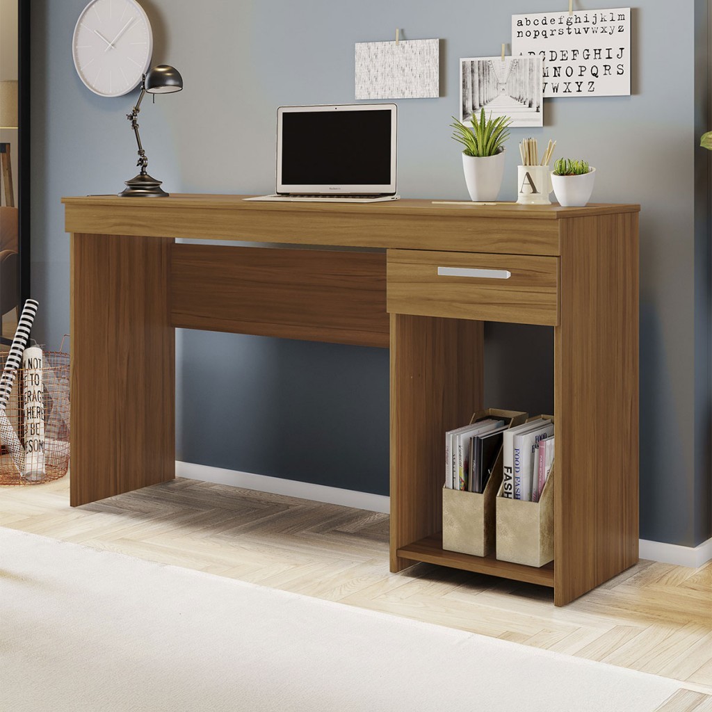 Mesa para Computador Bay 1 Gaveta - Pnr Móveis em Oferta na Shopee