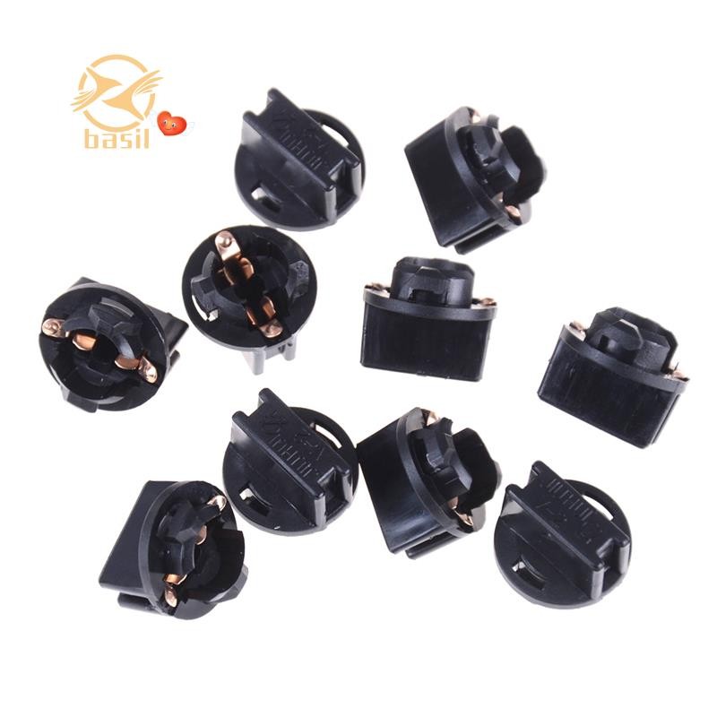 💡10 Peças T10 Soquete Painel De Instrumentos T10 W5W 168 192 194 Torção Bloqueio Cunha Bases Lâmpada Traço Plug
