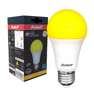 Lampada Led Pera Anti Inseto 12w 3200K Amarelo E27 110v/220v Ip20 Branco Leitoso Cod: 343205173 Avant em Oferta na Shopee