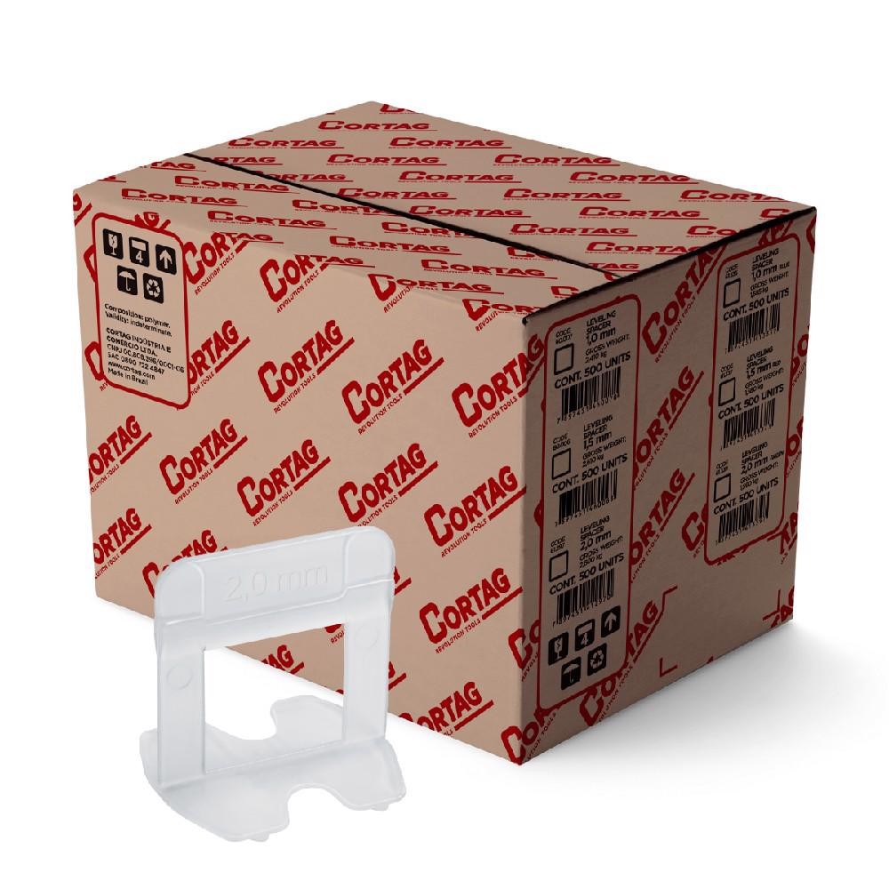 Espaçador Para Nivelador Smart 2,0mm 500 Peças (62412) - Cortag em Oferta na Shopee