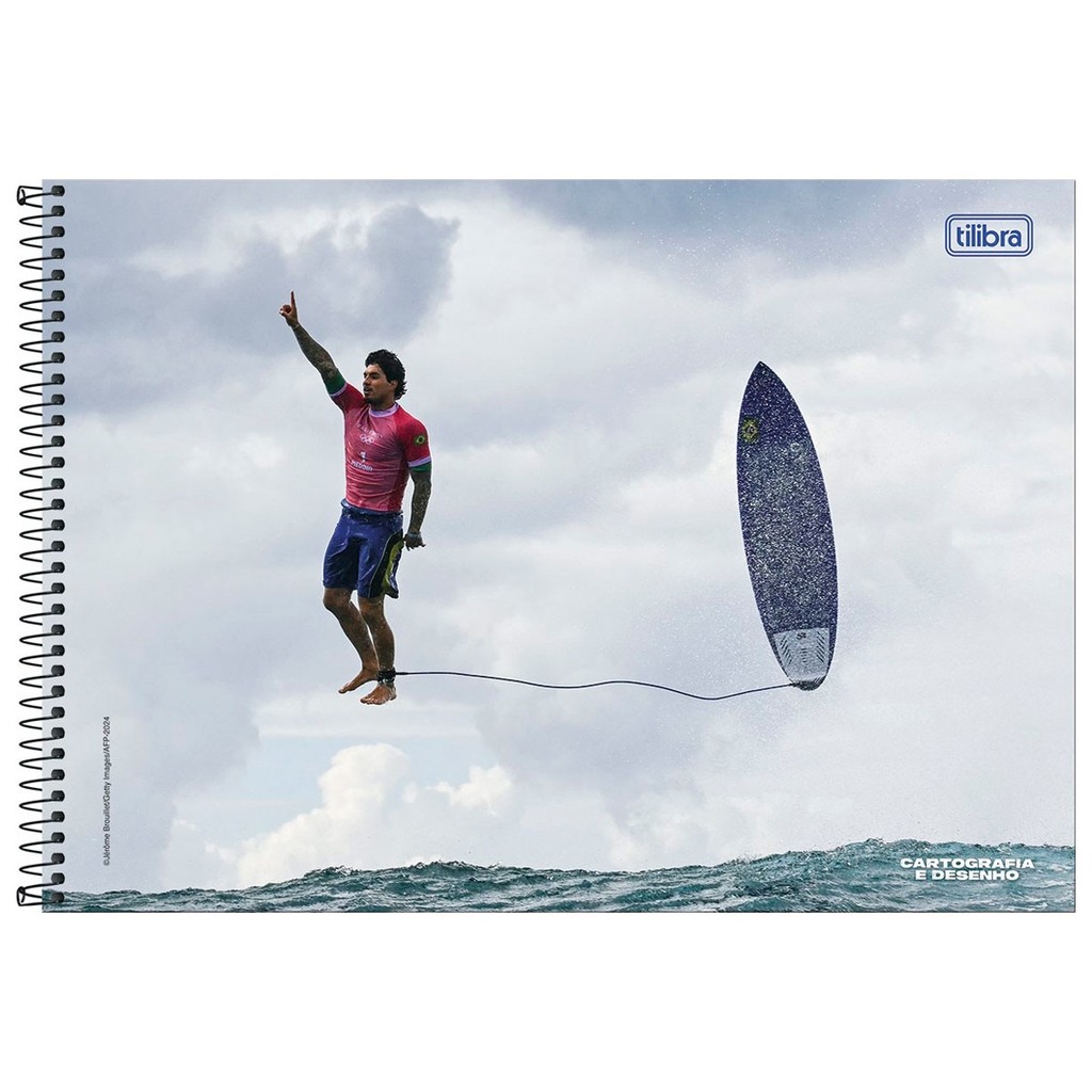 Caderno De Desenho Gabriel Medina Cartografia 80 Folhas
