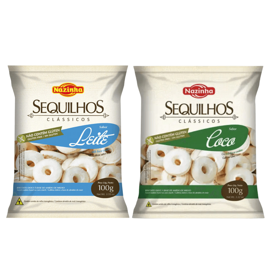 Kit 2 Biscoito Sequilhos Clássicos Sabores 100g - Nazinha em Oferta na Shopee