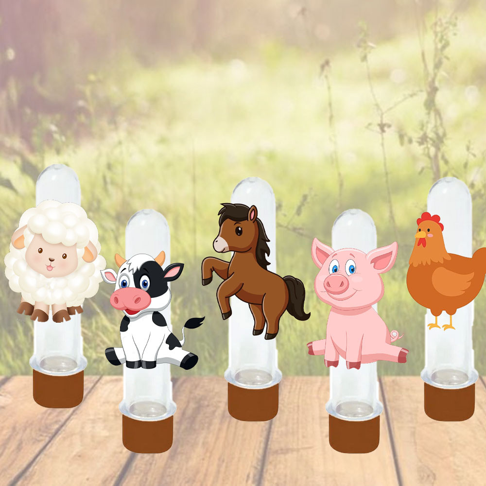 Kit com 10, 20 ou 30 Tubetes Personalizado Para aniversário Fazendinha