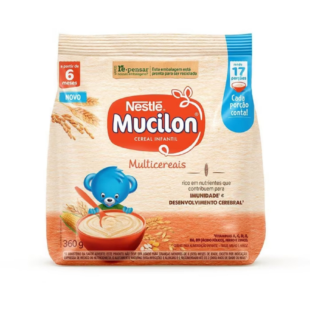 Cereal Infantil Mucilon Multicereais Pacote 360g - Nestlé