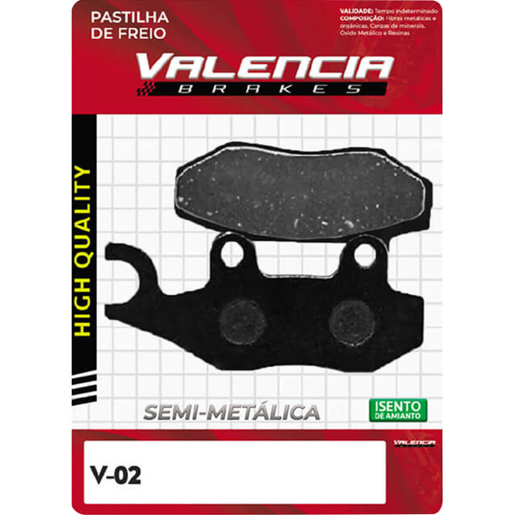 Pastilha Freio Dianteiro Cbx Twister 250/ Cb 300/ Apache150/ Ybr 125/ Fazer 250 Valencia Brakes
