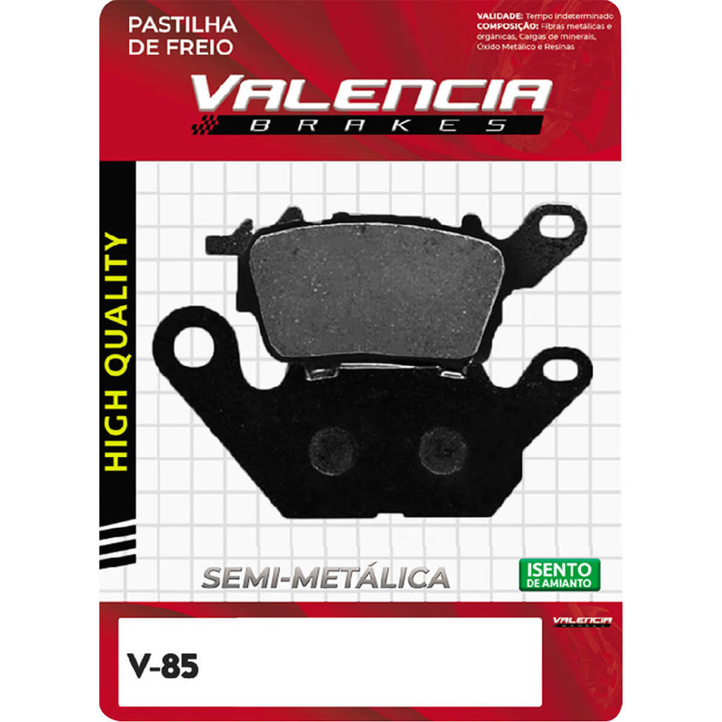Pastilha Freio Dianteira Nmax 160 2016 Em Diante/ Fluo 125 2022 Em Diante Semi Metalica