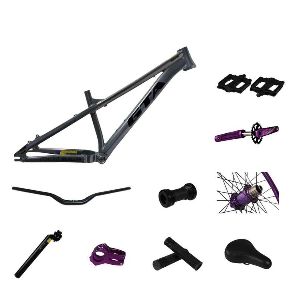 Kit Quadro Aro 26 Gta Gravity Freeride Grau 2025 Cinza
